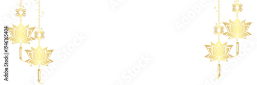 Hanging lotus illustration background for vesak day