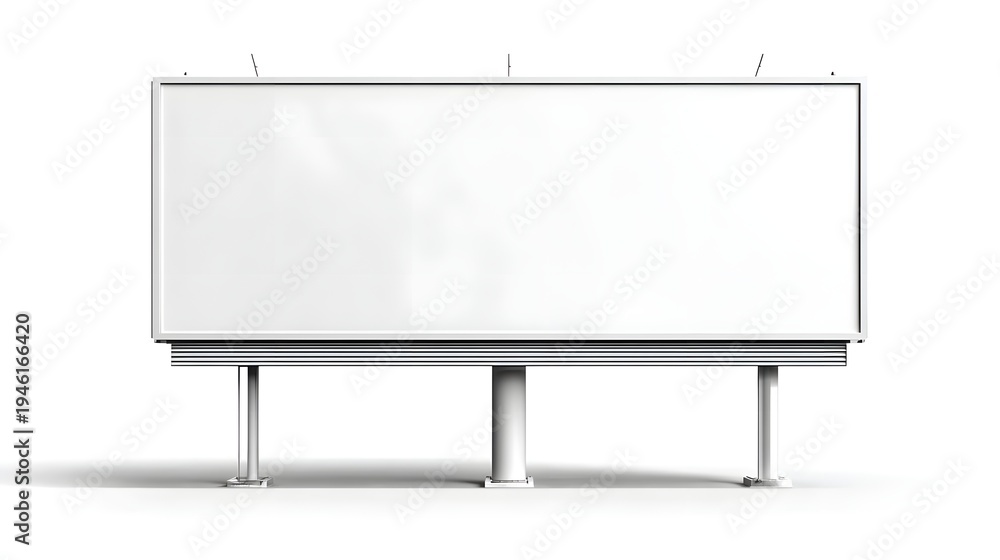 Fototapeta premium Blank White Billboard Mockup for Advertising and Promotion.
