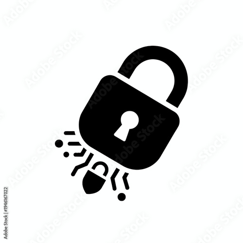 Digital lock icon with circuit board elements, representing cybersecurity and data protection