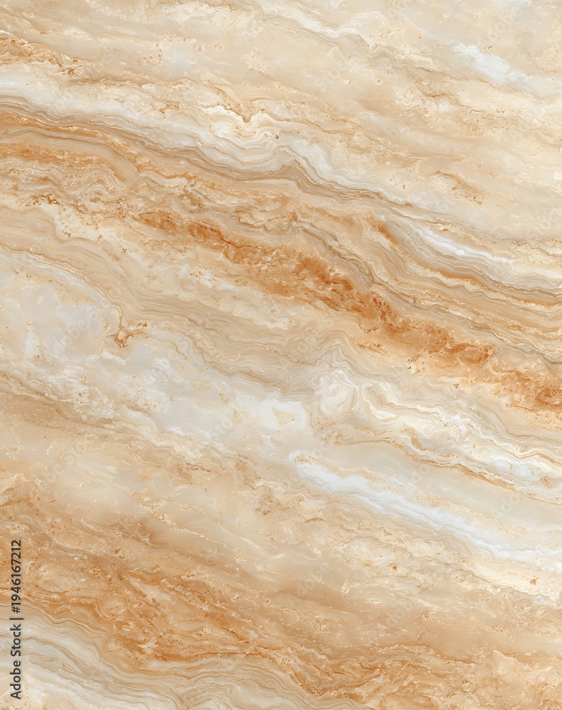 Obraz premium Abstract Marble Texture With Swirling Golden Brown And White Veins And Speckles