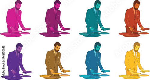 Vector silhouettes of people featuring a woman and child in yoga meditation poses, showcasing health and beauty through cartoon icons of sitting exercise and fashion body illustrations