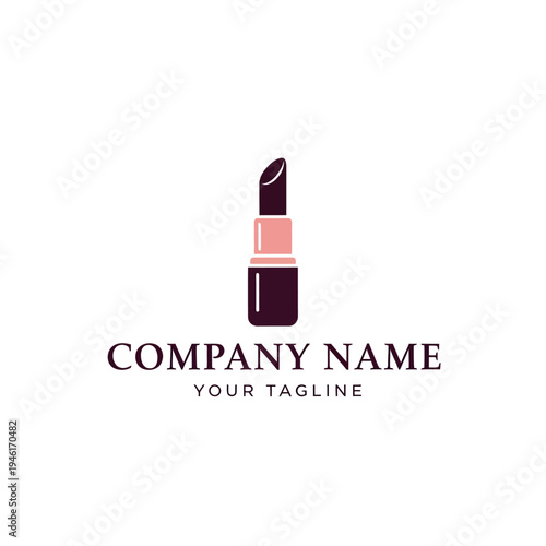 Lipstick Logo Design for Beauty Brand.