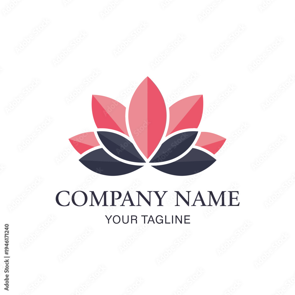 Obraz premium Lotus Flower Logo Design Template Corporate.