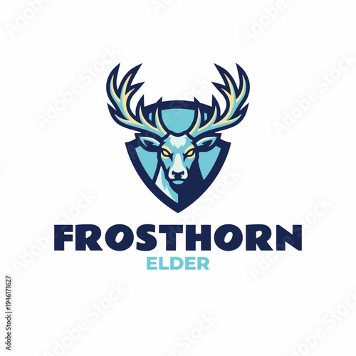 A beautifully crafted illustration of a frosthorn elder deer, symbolizing nature's grandeur and elegance, combining wildlife elements with artistic flair in a striking visual representation.