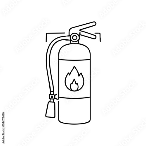 fire extinguisher line icon vector isolated
Vector line icon on a white background