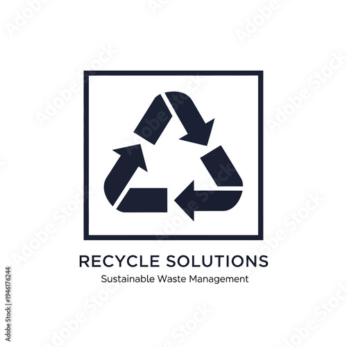 Recycle Symbol Logo for Sustainable Waste.