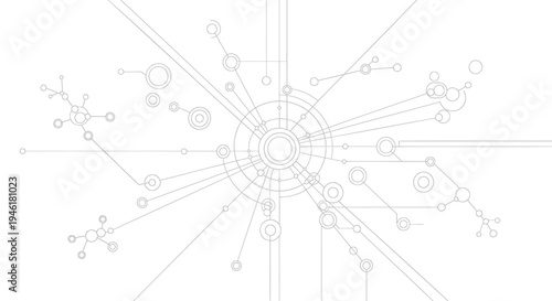 Set of molecular structure vector illustrations