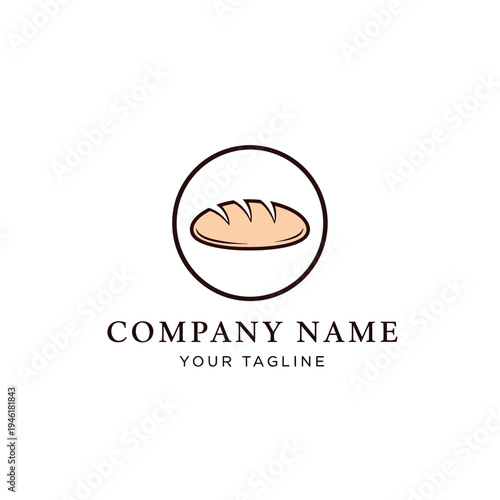 Simple Illustration of a Loaf of Bread.