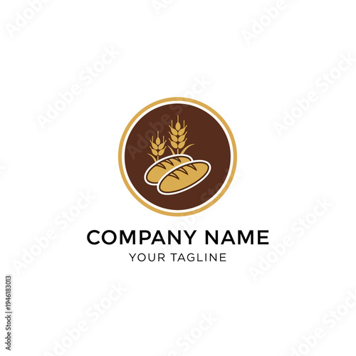 Bread and Wheat Logo Design Element.