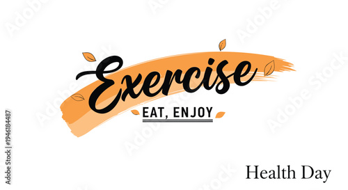Vector illustration of exercise and health day concept