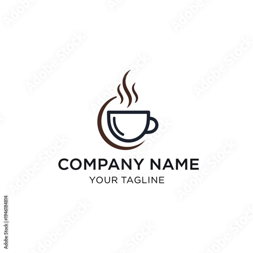 Coffee Cup Logo Design Element.