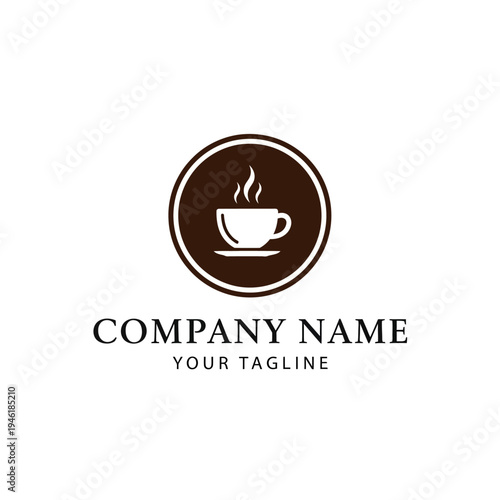 Coffee Cup Logo Design Template.