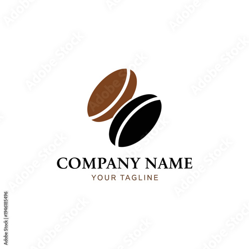 Coffee Beans Logo Design Template.