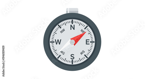Compass Navigator Navigation Direction Finding Tool Isolated White Background