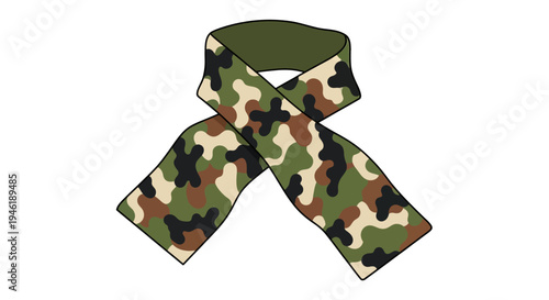 Camouflage Ribbon Symbol - Military Support and Awareness
