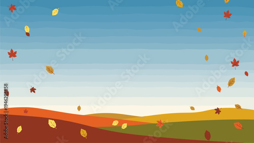 Autumn Leaf Fall Background - Seasonal Landscape for Marketing & Design