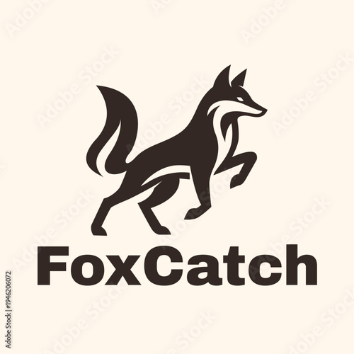 Fox Silhouette Logo Illustration Vector