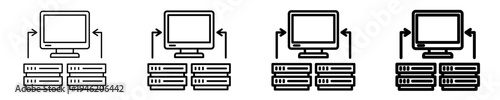 Computer  Icon Set Different Style Collection
