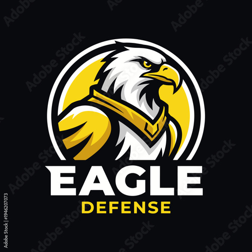 This striking logo features a fierce eagle, designed to represent strength and protection, making it an excellent choice for security or defense brands seeking a powerful image.