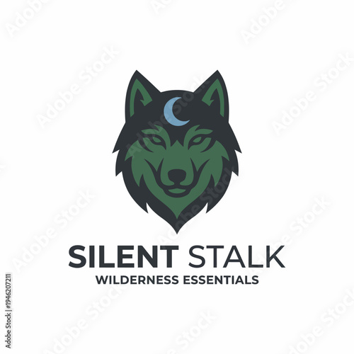A powerful wolf logo encapsulates the essence of wilderness and survival, making it perfect for brands focused on outdoor gear and adventure services.