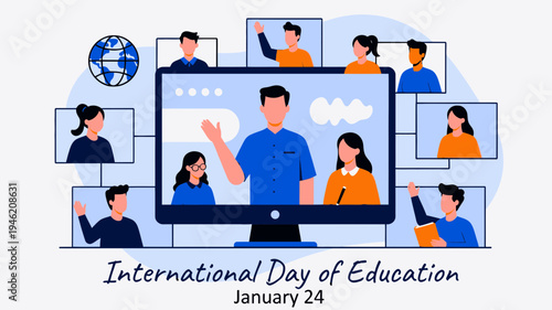 International Day of Education Banner Design vector illustration