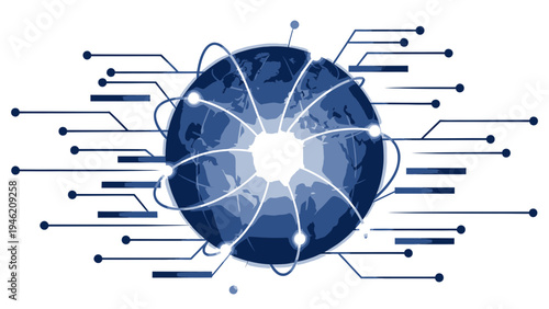 Global Network Connection Concept vector illustration