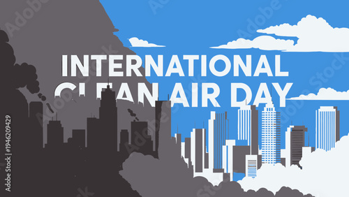 International Clean Air Day Concept vector illustration