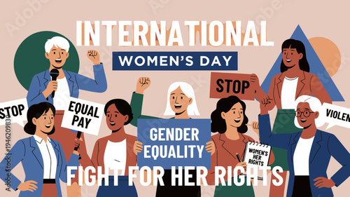 International Women's Day Celebration Illustration vector illustration