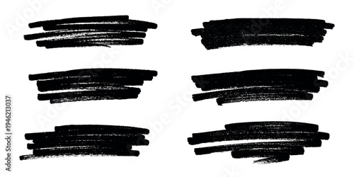 Set of brush paint stroke texture swatch Hand painted background Ink scribble dab clipart Paint smudge for tags and stamps design, beauty fashion poster