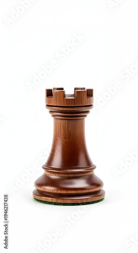 Rook on white background-chess
