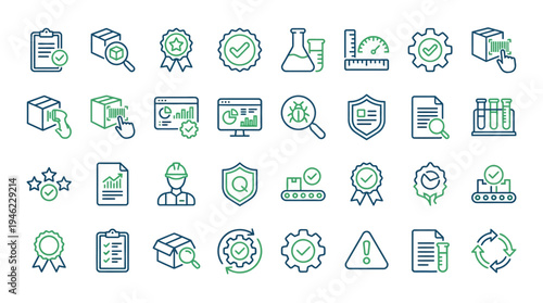 Collection of Business and Technology Icons for Digital Interface Design 6. Vector Icons Set