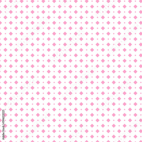 Light pink diamond pattern on white background. Delicate seamless geometric repeat ideal for textile, nursery decor, wallpaper and feminine branding.