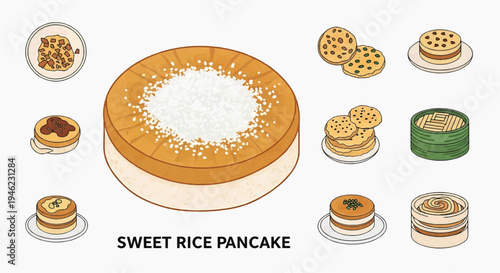 Sweet Rice Pancake Collection A Culinary Showcase of Traditional Desserts