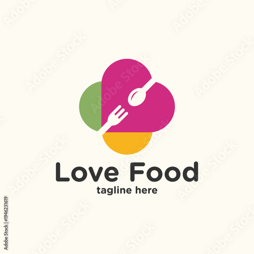 Heartfelt culinary emblem symbolizing a passion for delightful food experiences