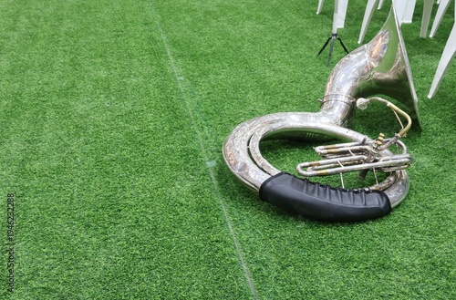 The sousaphone is a brass wind instrument used in marching bands, named after John Philip Sousa.