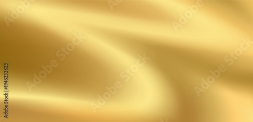 Golden Abstract Gradient Background with Flowing Wave Pattern and Luxurious Metallic Texture