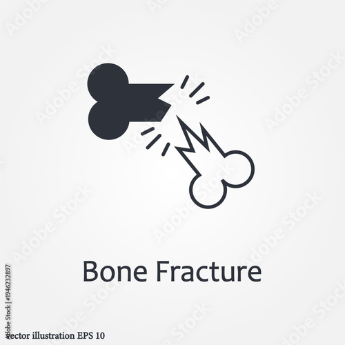 bone fracture icon symbol illustration vector eps10 logo template design pattern seamless bright minimal design flat design realistic style simple design modern design