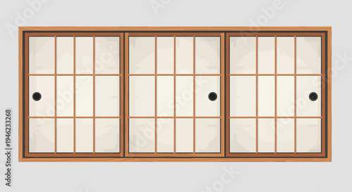 Traditional Japanese Shoji Sliding Doors Room Divider