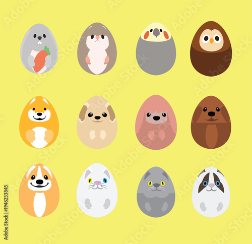Easter Egg Pet Animal Character Collection