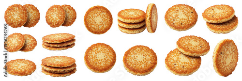 Fotografie Set and collection of crispy potato pancakes, fried hash browns, traditional lat