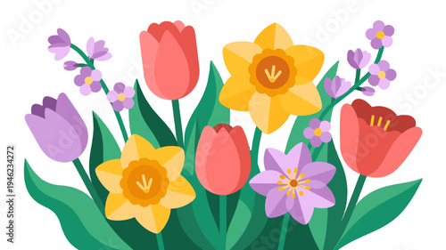 Vibrant floral bouquet with assorted blossoms.