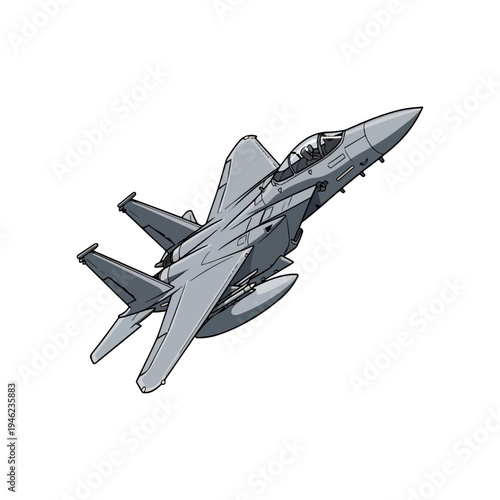 Photos F-15EX Eagle II Modern Multi-role Fighter Jet Vector Illustration Isolated on White