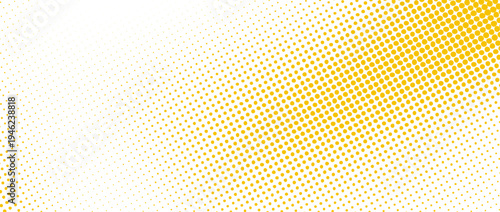 Yellow halftone grain texture. Faded dotted gradient pattern background. Grunge pixel cartoon overlay backdrop. Raster comic pop art gradation wallpaper. Anime or manga sun wavy noise cover. Vector