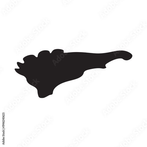 A stark silhouette of a dinosaur resembling a brontosaurus or similar sauropod