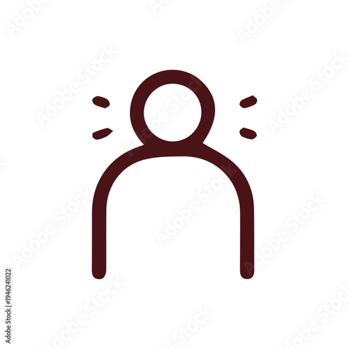 Minimalist Tinnitus Icon Illustration for Auditory Health Awareness