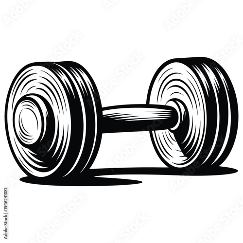 dumbbell isolated on white