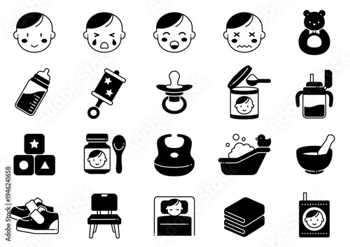 ベビー用品アイコン02　Baby Goods Icon