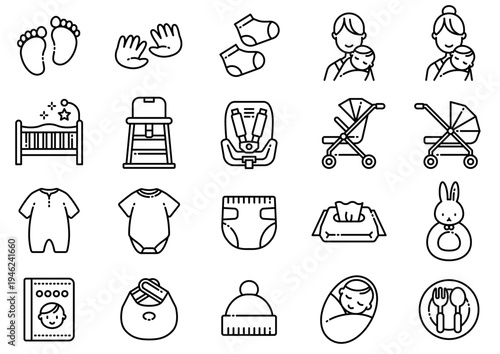 ベビー用品アイコン04　Baby Goods Icon