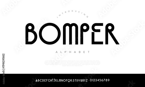 Bomper unique decorative display font with circle accents for creative poster and brand identity