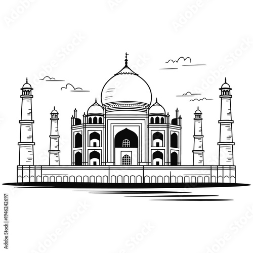 taj mahal vector